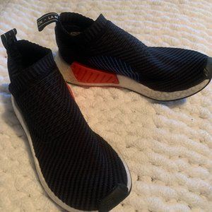 Adidas boost slip on black shoes